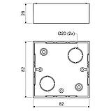 Коробка приладова комбінована 160х80х28мм Копос LK 80X28 2R_HB, фото 2