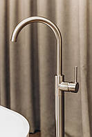 Кран Змішувач для Ванни Окремостоячий Brone Uno BRUSHED NICKEL Змішувач БРОНЕ, фото 4
