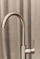 Кран Змішувач для Ванни Окремостоячий Brone Uno BRUSHED NICKEL Змішувач БРОНЕ, фото 7