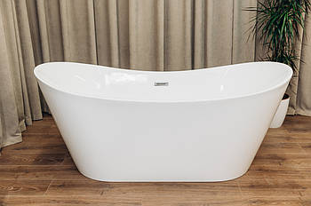 Ванна Окремо Стояча з Акрилу BRONE Fortuna White Акрилова Асиметрична Ванна БРОНЕ 170*80*72cm