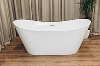Ванна Окремо Стояча з Акрилу BRONE Fortuna White Акрилова Асиметрична Ванна БРОНЕ 170*80*72cm, фото 4