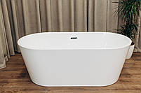 Ванна Отдельно Стоящая из Акрила BRONE Bianco White Акриловая Овальная Ванна БРОНЕ 160*80*58cm, фото 7
