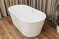 Ванна Отдельно Стоящая из Акрила BRONE Bianco White Акриловая Овальная Ванна БРОНЕ 160*80*58cm, фото 10