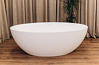 Ванна Окремо Стійка з Акрилу BRONE Eggo White Акрилова Кругла Ванна БРОНЕ 165*85*58cm, фото 7