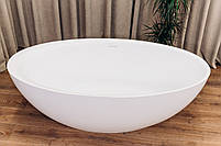Ванна Окремо Стійка з Акрилу BRONE Eggo White Акрилова Кругла Ванна БРОНЕ 165*85*58cm, фото 8