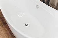 Ванна Окремо Стояча з Акрилу BRONE Familia White Акрилова Кругла Ванна БРОНЕ 170*77*75cm, фото 2