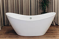 Ванна Окремо Стояча з Акрилу BRONE Familia White Акрилова Кругла Ванна БРОНЕ 170*77*75cm, фото 3