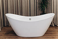 Ванна Окремо Стояча з Акрилу BRONE Familia White Акрилова Кругла Ванна БРОНЕ 170*77*75cm, фото 4