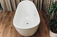 Ванна Окремо Стояча з Акрилу BRONE Familia White Акрилова Кругла Ванна БРОНЕ 170*77*75cm, фото 5