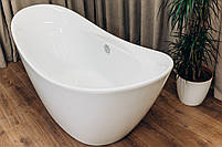 Ванна Окремо Стояча з Акрилу BRONE Familia White Акрилова Кругла Ванна БРОНЕ 170*77*75cm, фото 7