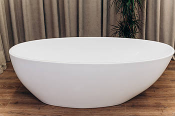 Ванна Окремо Стояча з Акрилу BRONE Barletta White Акрилова Кругла Ванна БРОНЕ 170*85*55cm