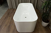 Ванна Окремо Стояча з Акрилу BRONE Superiore White Акрилова Прямокутна Ванна БРОНЕ 175*80*65cm, фото 6