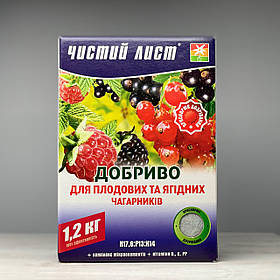 Кристалічне добриво для плодових та ягідних чагарників 1,2 кг Чистий лист
