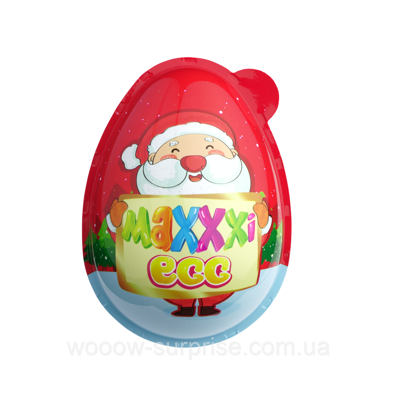 Яйце пластикове з цукерками та сюрпризом для дівчинки та хлопчика Maxxxi egg Новорічне