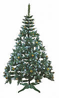 Новогодняя искусственная елка «Рождественская с шишками и калиной» (золото) 1.8 м