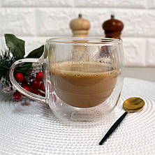 Набір чайних чашок з подвійними стінками 300 мл 2 шт Ardesto (AR2630GHN), чашки з подвійним дном, фото 2