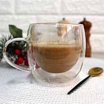 Набір чайних чашок з подвійними стінками 300 мл 2 шт Ardesto (AR2630GHN), чашки з подвійним дном, фото 4