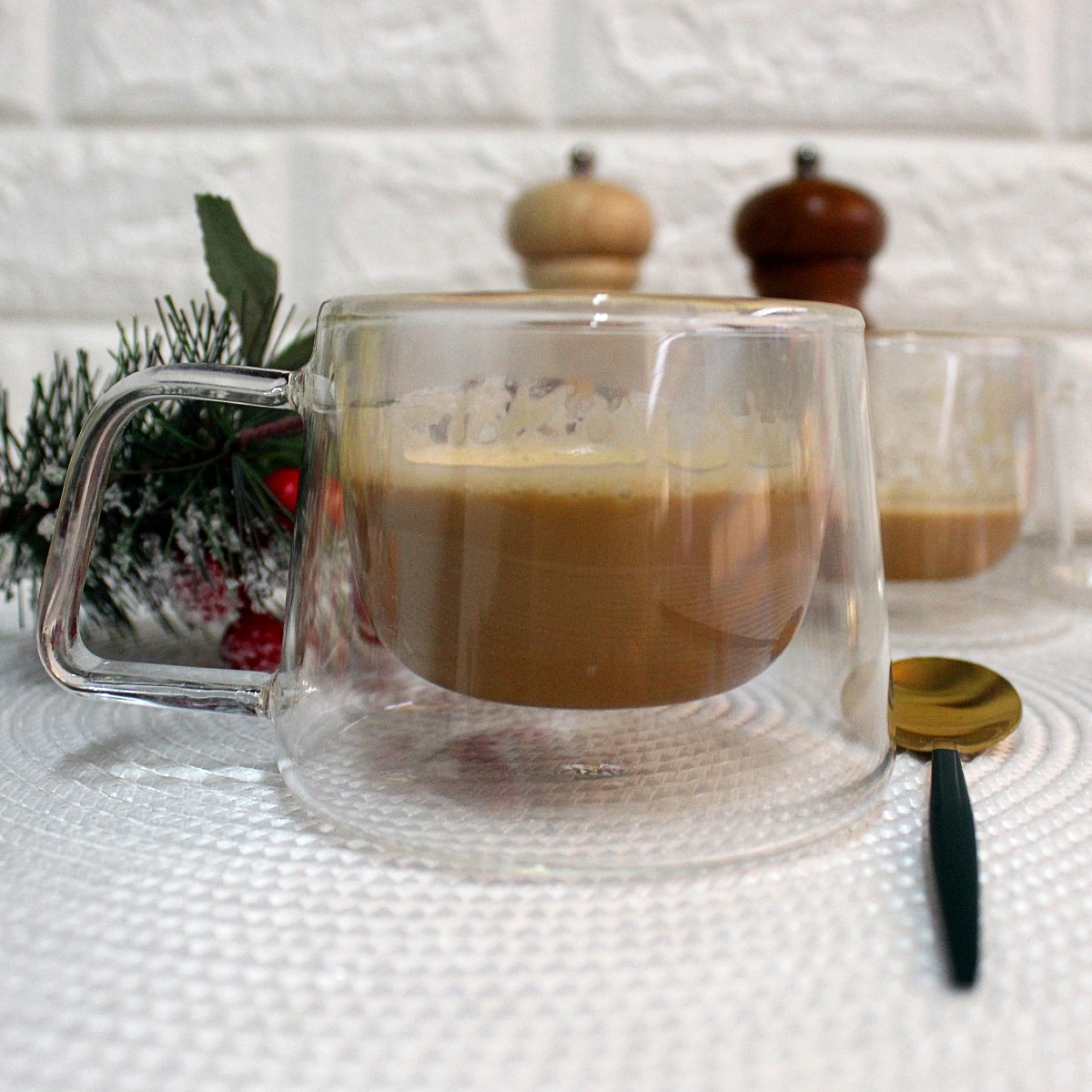 Набір конусних чашок з подвійними стінками 200 мл 2 шт Ardesto, чашки з подвійним дном