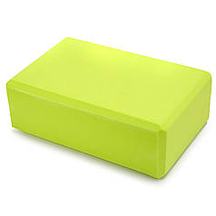 EVA Блок для йоги SP-Planeta FI-5951 з хорошою амортизацією 23х15,5х8 см. Салатовий