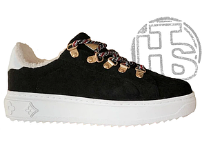 Жіночі кросівки Louis Vuitton Time Out Escale Black (c мехом) ALL05245