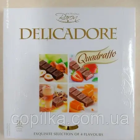 Шоколад Делікадор 4 смаки Delicadore 200g
