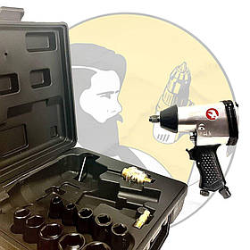 Гайковерт пневматичний INTERTOOL PT-1101, 1/2" Квадрат, 345 Нм, до 6 атм, у валізі mst mst