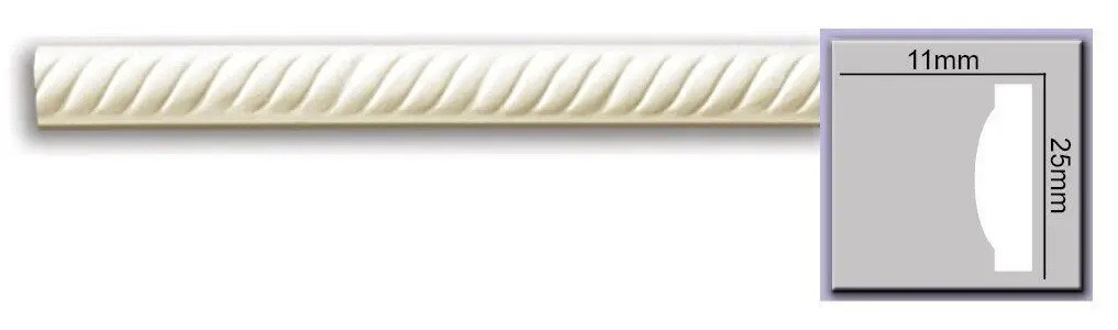 Молдинг стіновий гнучкий Harmony M115 Flex (2,5х1,1)см, довжина 2м