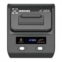 Портативный принтер чеков, этикеток, QR и штрих-кодов UKRMARK AT 20EW / USB 2.0 + Bluetooth + NFC.