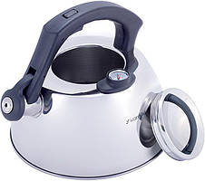 Чайник Kamille Whistling Kettle Thermo 3л 7travз нержавіючої сталі зі свистком і термометром, фото 4