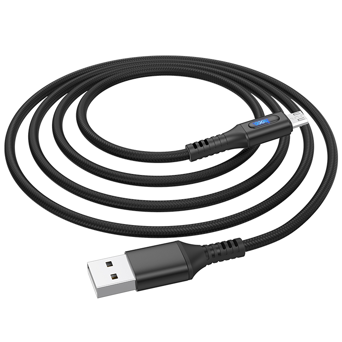 Кабель 1.2м MicroUSB HOCO U79 Чорний, фото 1