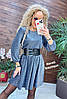 Стильне ошатне плаття з люрексу зі шкіряним корсетом, фото 3