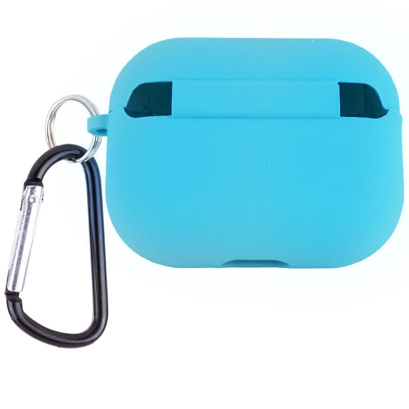 Чохол для AirPods Pro Silicone case Microfiber (з мікрофіброю) light blue