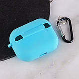 Чохол для AirPods Pro Silicone case Microfiber (з мікрофіброю) light blue, фото 5