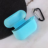 Чохол для AirPods Pro Silicone case Microfiber (з мікрофіброю) light blue, фото 6