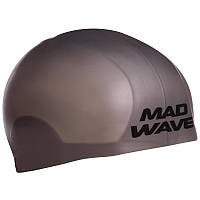 Шапочка для плавания силиконовая MadWave R-CAP FINA M053115 cерый