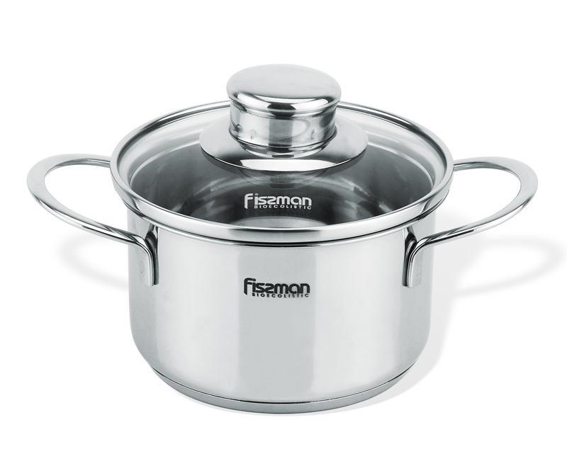 Каструля Fissman BAMBINO 800мл 7trav7trav зі скляною кришкою