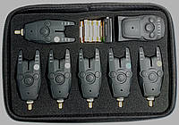 Набор сигнализаторов поклевки Dr.AGON JY-62-6 в кейсе 6 сигнал пейджер и батарейки