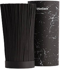 Підставка-колода Ofenbach Black Marble для кухонних ножів і ножиць 11х11х22см, кругла, фото 5