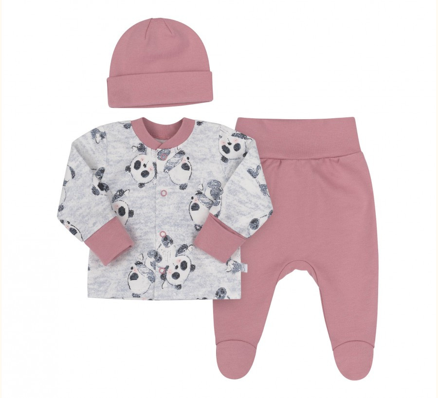 Комплект дитячий Бембі KP274 сіро-рожевий 68