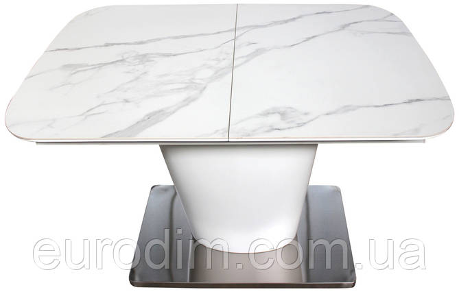 Стол обеденный раскладной керамика МДФ белый DAOSUN DT 874, фото 1