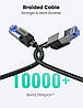 Високошвидкісний інтернет кабель UGREEN Cat 8 Lan круглий мережевий шнур патч-корд з опліткою RJ45 1 м (NW153), фото 7