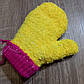 Теплі дитячі в'язані, махрові рукавички з мотузкою 1-3 роки, фото 6