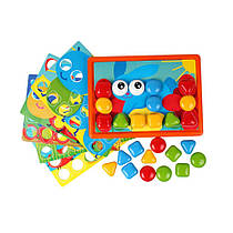 Мозаїка для малюків з трафаретами та великими фішками Технок 6047, 32 елементи, для дітей від 2 років