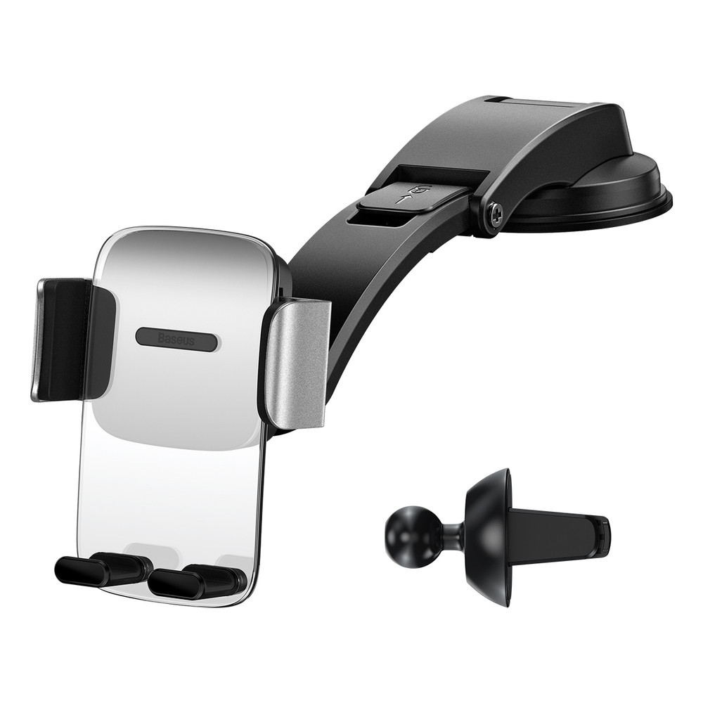 Автомобільний власник Baseus Easy Control Clamp Pyste Type + Air Outle set Silver