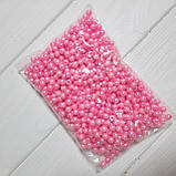 Перли штучні — рожевий D — 6 мм. 100 гр, фото 2