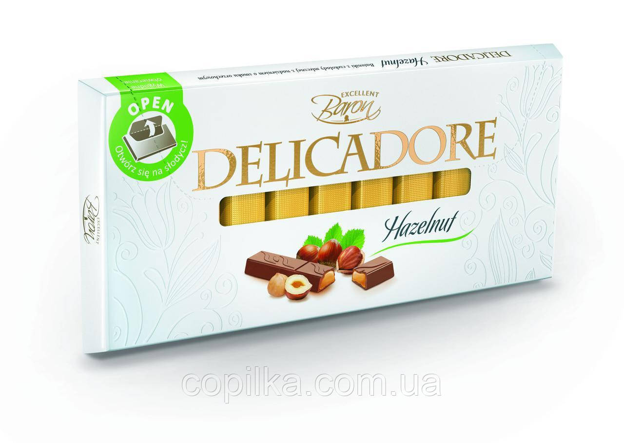 Шоколад Delicadore (Деликадор) з горіхом Baron Польща 200г