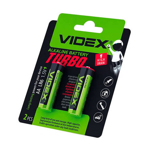 Батарейка AA LR6 Videx Turbo Alkaline лужна 1.5В, фото 1