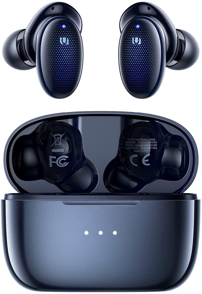 Бездротові Bluetooth-навушники-вкладиші з мікрофоном UGREEN HiTune X5 Blue (WS108)
