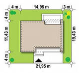 S102 BG. gроєкт одноповерхового будинку в стилі хай-тек, фото 2