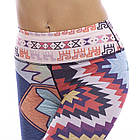 Лосини для фітнесу та йоги з принтом Lingo Абстракція HK91 S-XL райдужний, фото 4